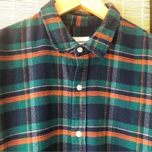 Frank and Oak plaid flannel shirt (M)